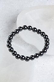 Hematit 8 mm Sertifikalı Doğaltaş Bileklik