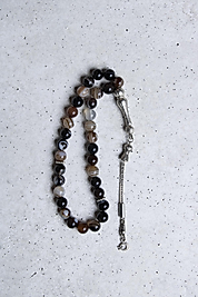 Göz Akik Doğaltaş Sertifikalı 8 mm 33'lük Tesbih