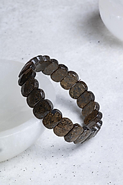 Sertifikalı Bronzit Rolex (Geniş Kesim) Doğaltaş Bileklik (Nezaket Taşı)